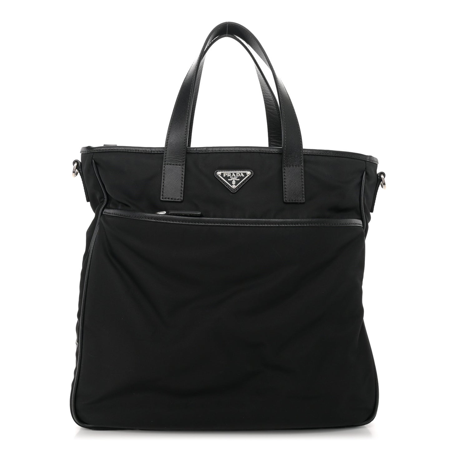 Tessuto Nylon Saffiano Tote Black