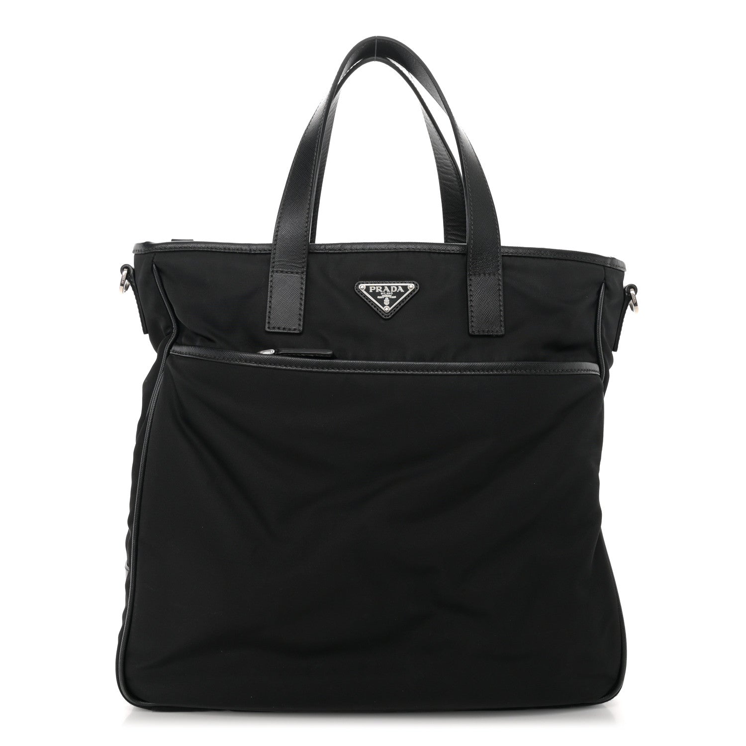Prada Tessuto Nylon Saffiano Tote Black 1 of 10