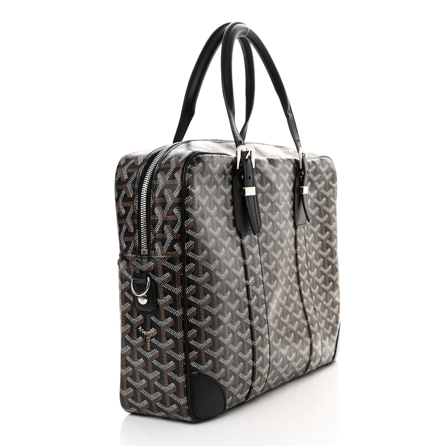 Goyardine Ambassade MM Briefcase Black