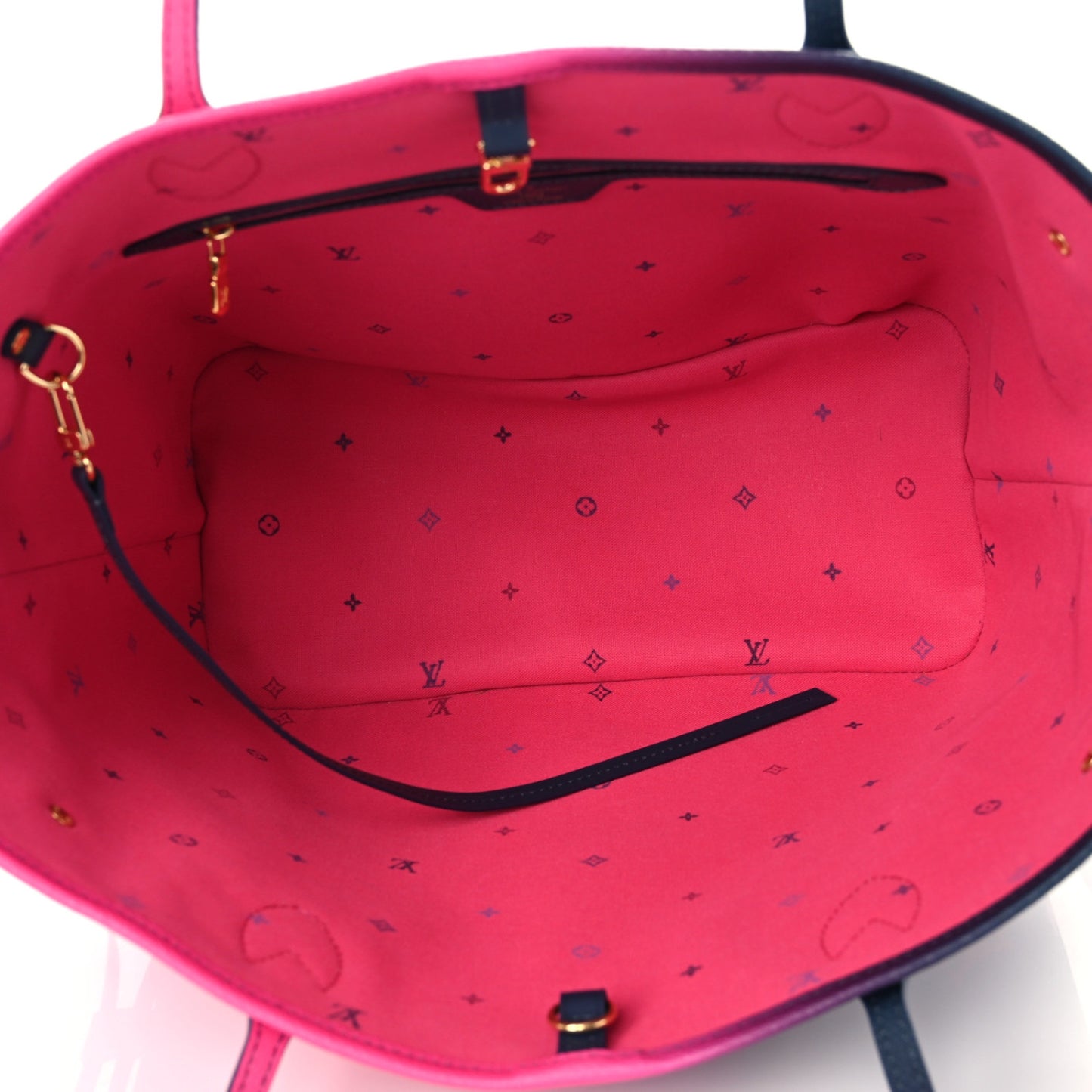 Monogram Giant Spring In The City Neverfull MM Midnight Fuchsia