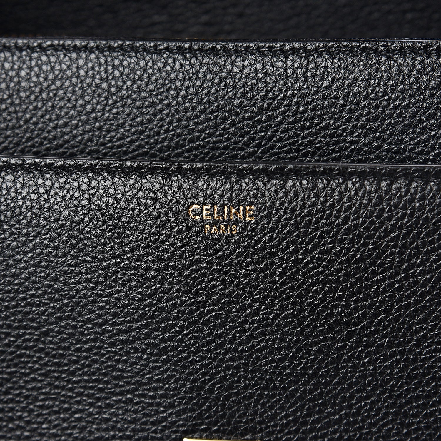 Celine Grained Calfskin Classique 16 Top Handle Bag Black 5 of 8