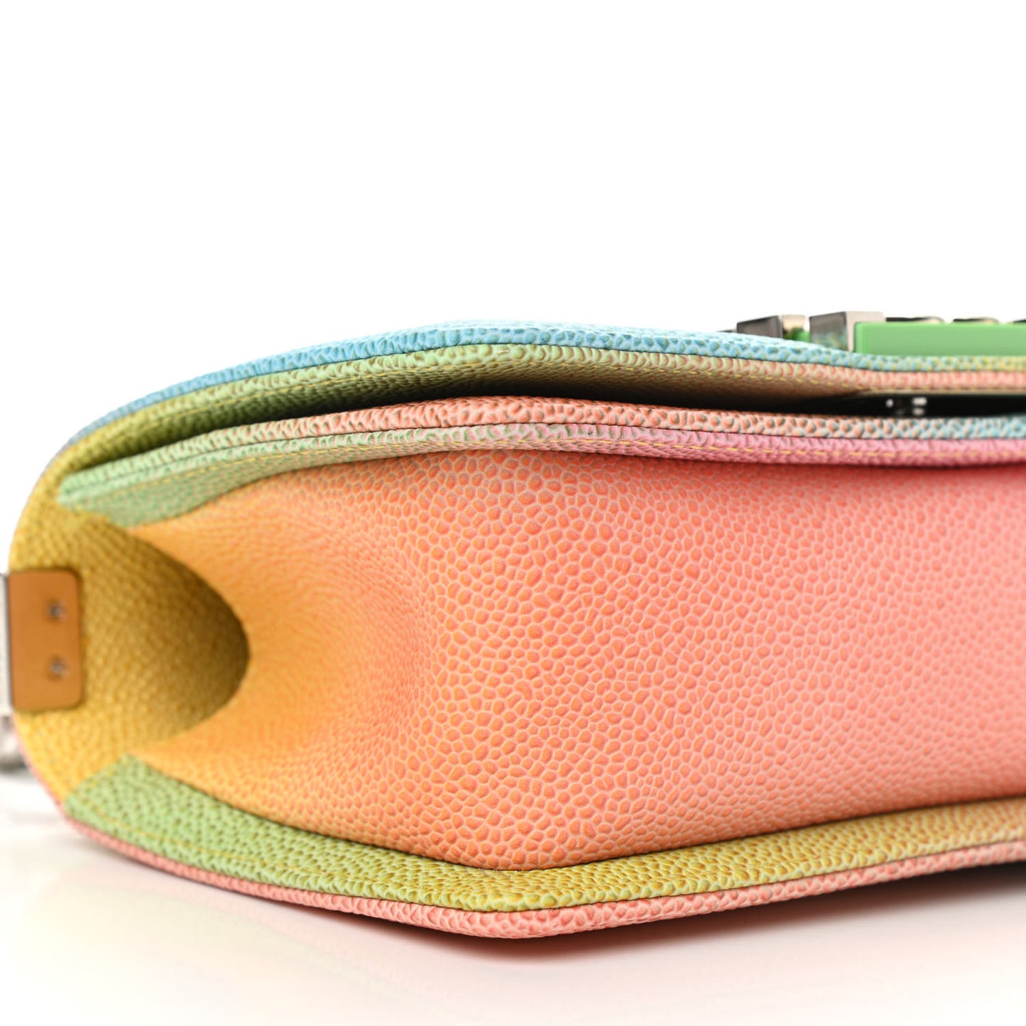 Caviar Quilted Small Cuba Rainbow Boy Flap Multicolor