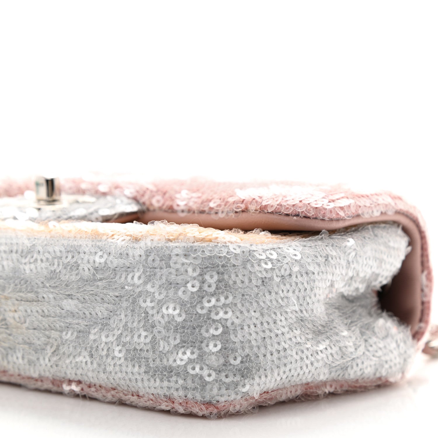 Chanel Sequin Mini Waterfall Flap Pink Blue Yellow 10 of 11