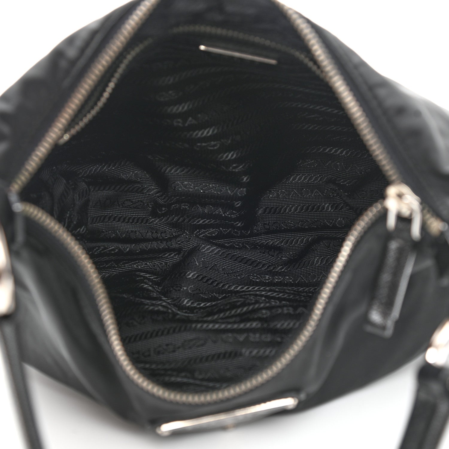 Prada Tessuto Nylon Saffiano Sacca Shoulder Bag Black 5 of 10