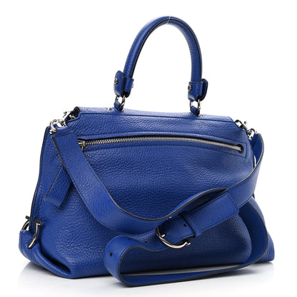 Salvatore Ferragamo Grained Calfskin Sofia Satchel Blue 3 of 12