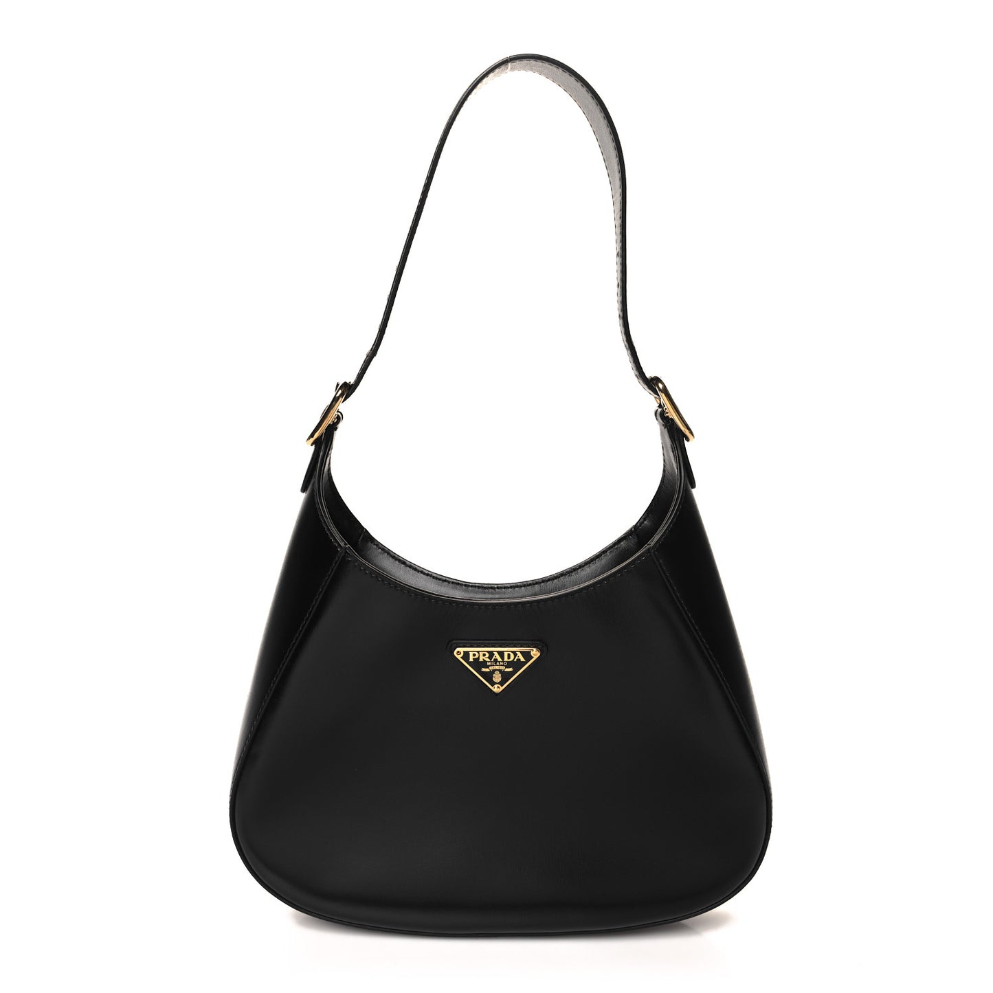Box Calfskin Shoulder Bag Black Black