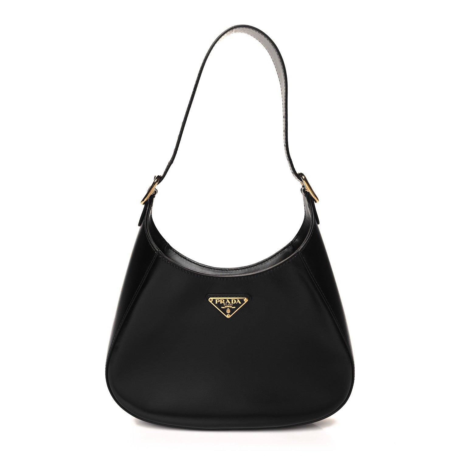 Prada Box Calfskin Shoulder Bag Black Black 1 of 9