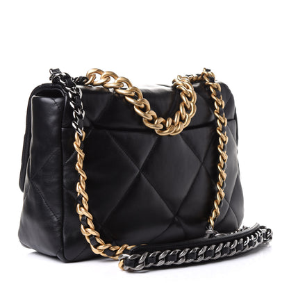 Chanel Lambskin Quilted Large Chanel 19 Flap Black 3 of 12
