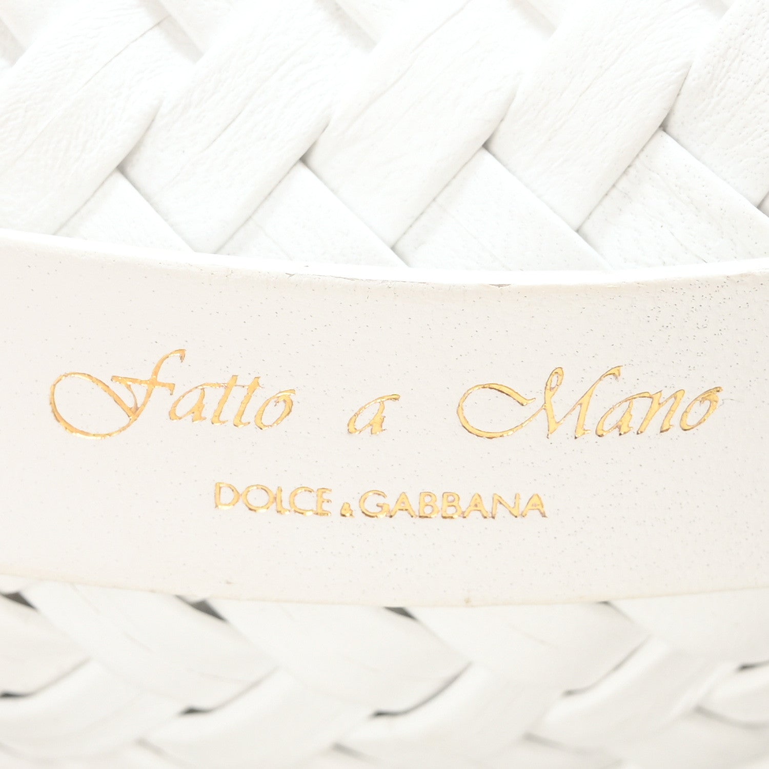 Dolce & Gabbana Nappa Woven Small Devotion Envelope Shoulder Bag White 7 of 11