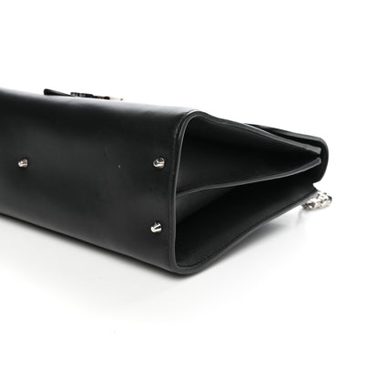 Gucci Moon Calfskin Medium Interlocking G Shoulder Bag Black 9 of 11