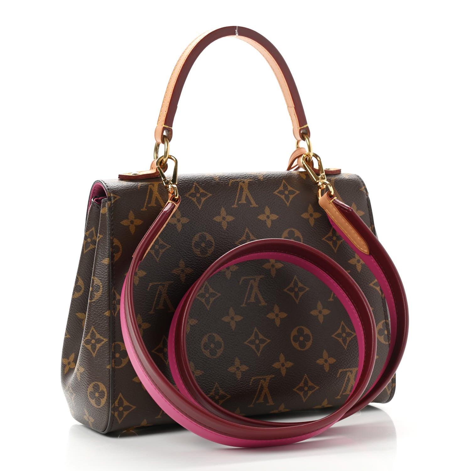 Louis Vuitton Monogram Cluny BB Bordeaux Fuchsia 3 of 13