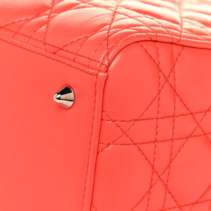 Christian Dior Lambskin Cannage Medium Lady Dior Coral 11 of 11