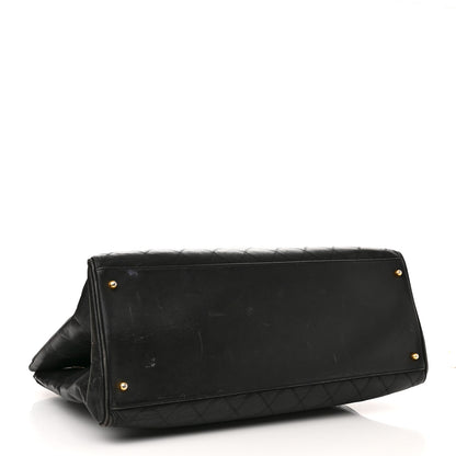 Chanel Calfskin Stitched XL Weekender Black 4 of 13