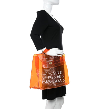Hermes Vinyl Souvenir De L'Exposition Kelly Orange 2 of 12