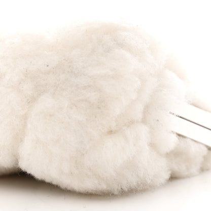 Chanel Shearling Sheepskin Lambskin Quilted Clutch With Chain White 10 of 10