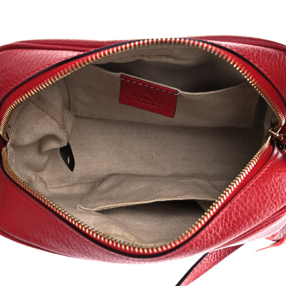 Gucci Pebbled Calfskin Small Soho Disco Bag Tabasco Red 5 of 13