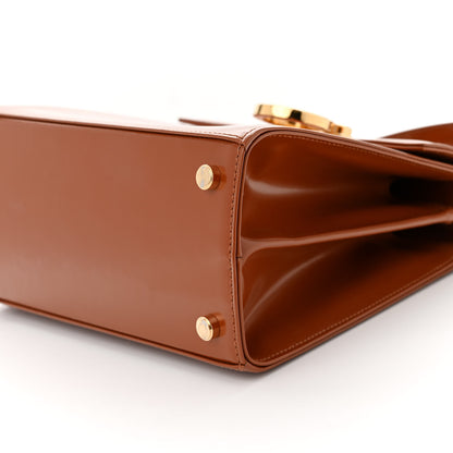 Salvatore Ferragamo Brushed Off Calfskin Small Iconic Top Handle Tan 10 of 10