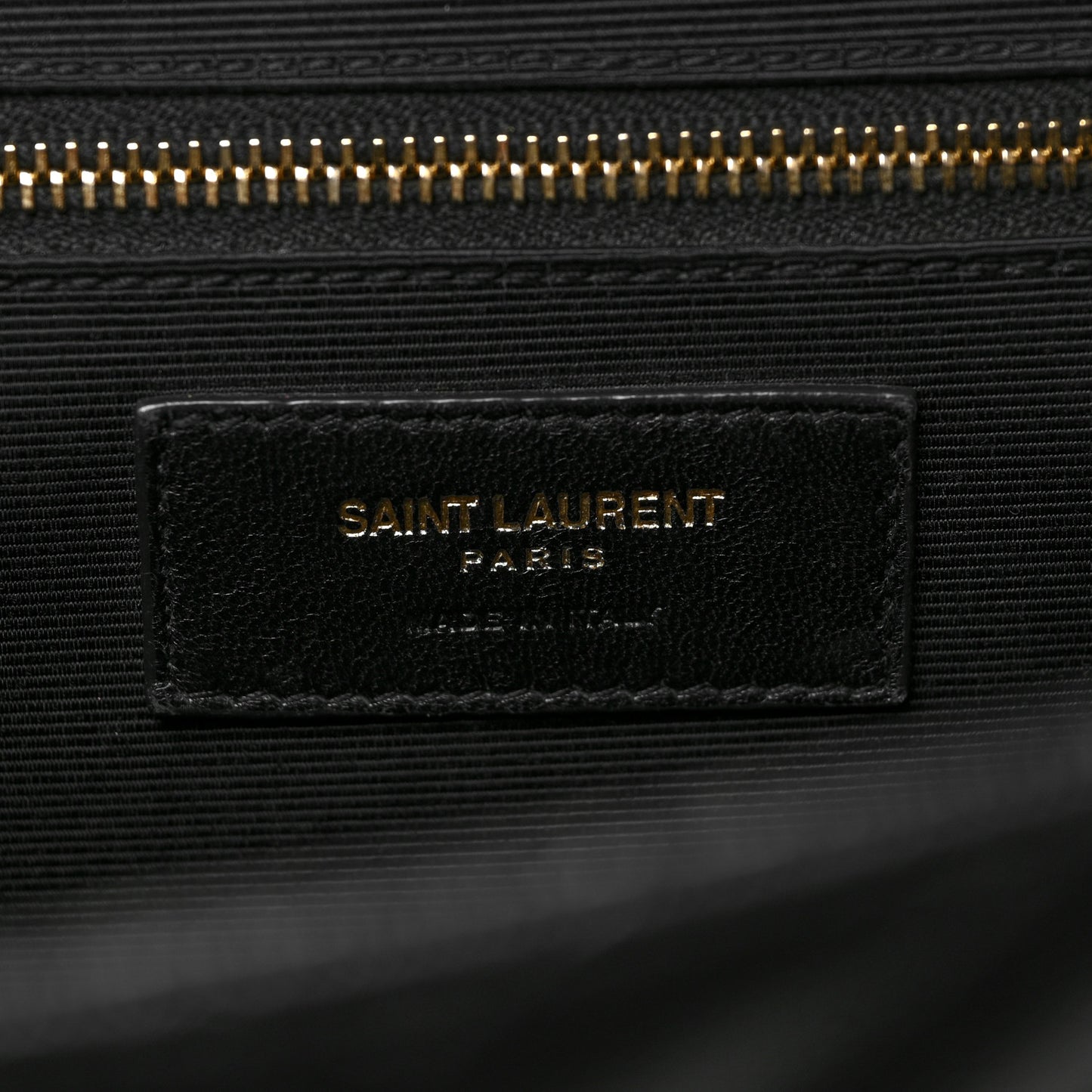 Smooth Calfskin Matelasse Chevron Large Monogram Satchel Black