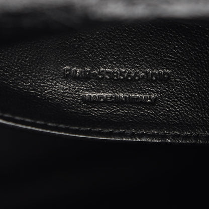 Saint Laurent Crinkled Calfskin Matelasse Monogram Baby Niki Chain Satchel Black 7 of 10
