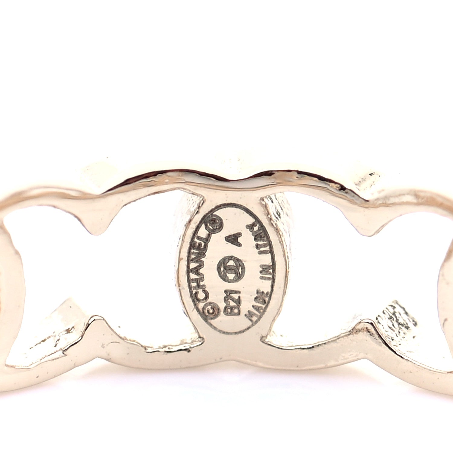 Chanel Metal CC Ring 6 52 Gold 3 of 3