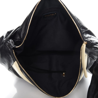 Chanel Lambskin Large Girl Bag Black Beige 5 of 8