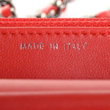 Chanel Lambskin Boy Wallet On Chain WOC Red 7 of 9