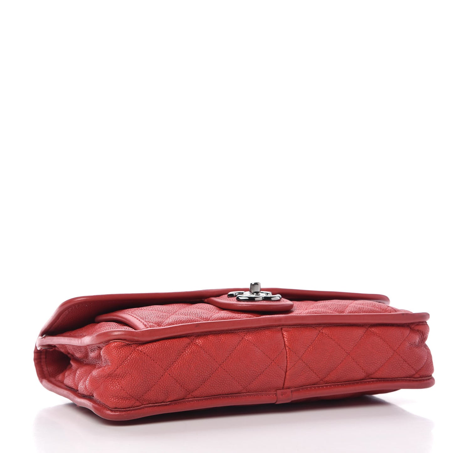 Caviar Quilted Medium French Riviera Flap Red