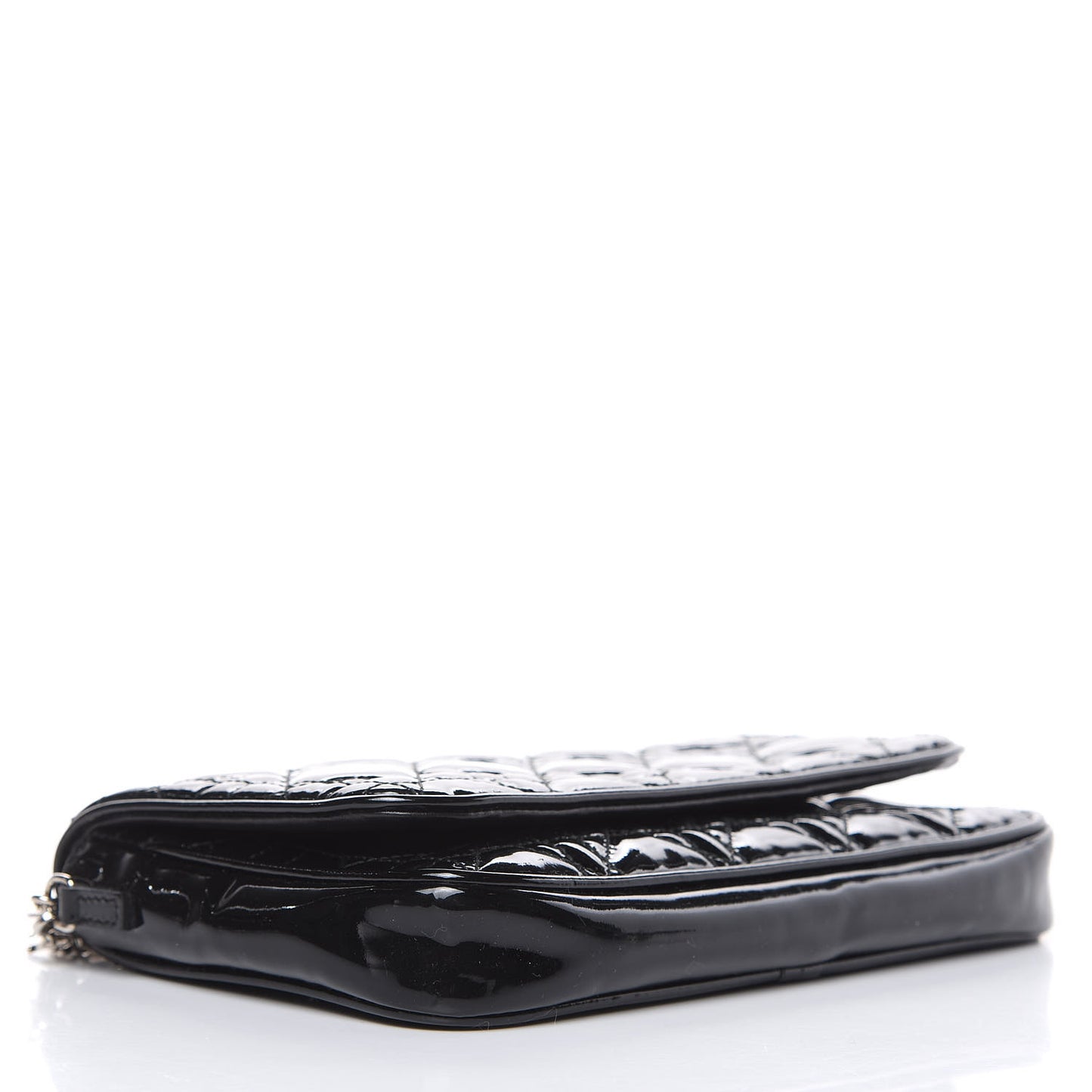 Patent Cannage Wallet on Chain Pouch Black