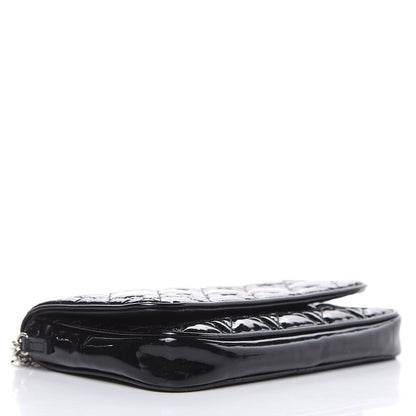 Christian Dior Patent Cannage Wallet on Chain Pouch Black 4 of 13