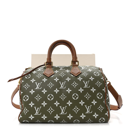 Louis Vuitton Calfskin Monogram Speedy P9 Bandouliere 30 Green Sancha 12 of 12