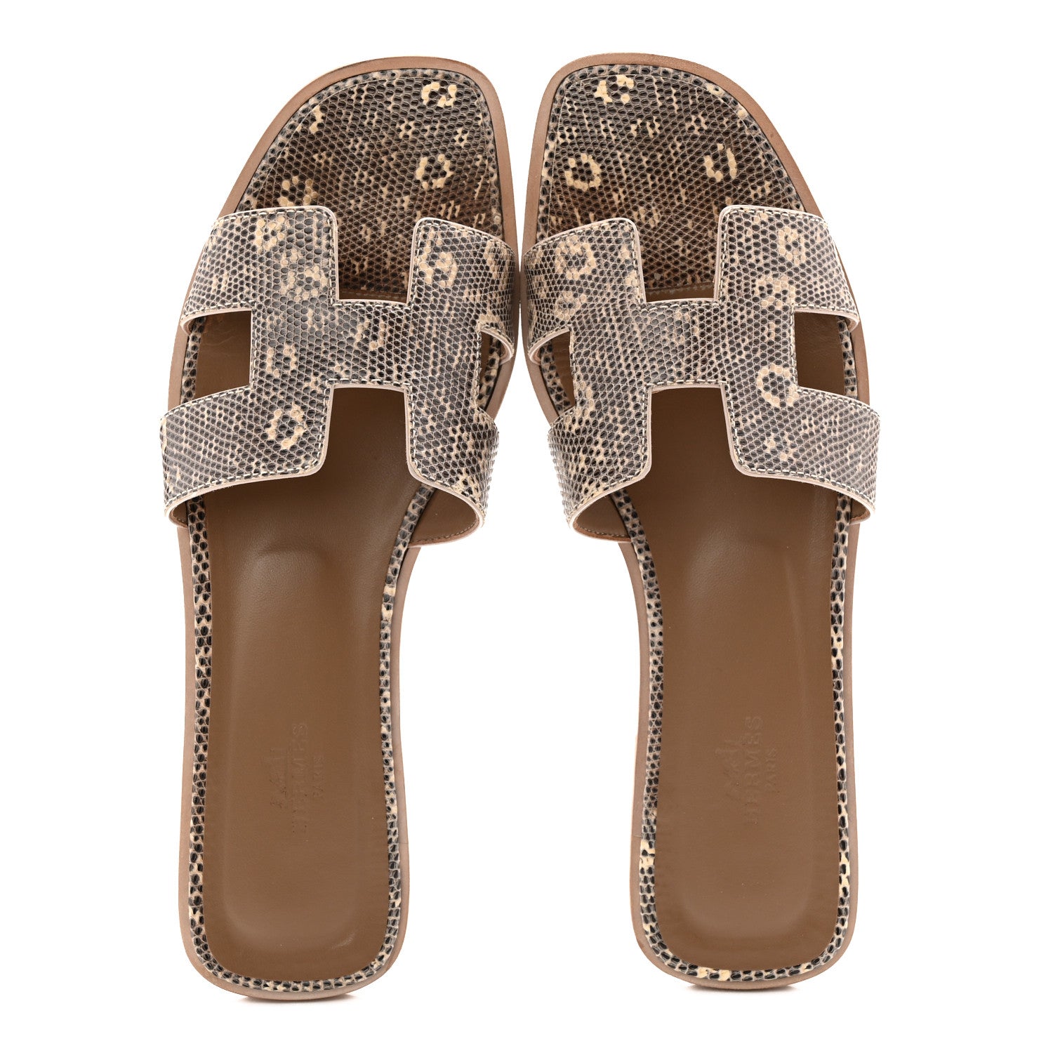 Hermes Lizard Oran Sandals 40 Ombre 2 of 10