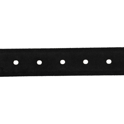 Saint Laurent Suede Monogram Square Buckle Belt 80 32 Black 4 of 7