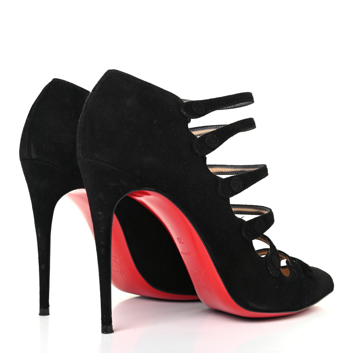 Suede Viennana 120 Strappy Booties 39 Black