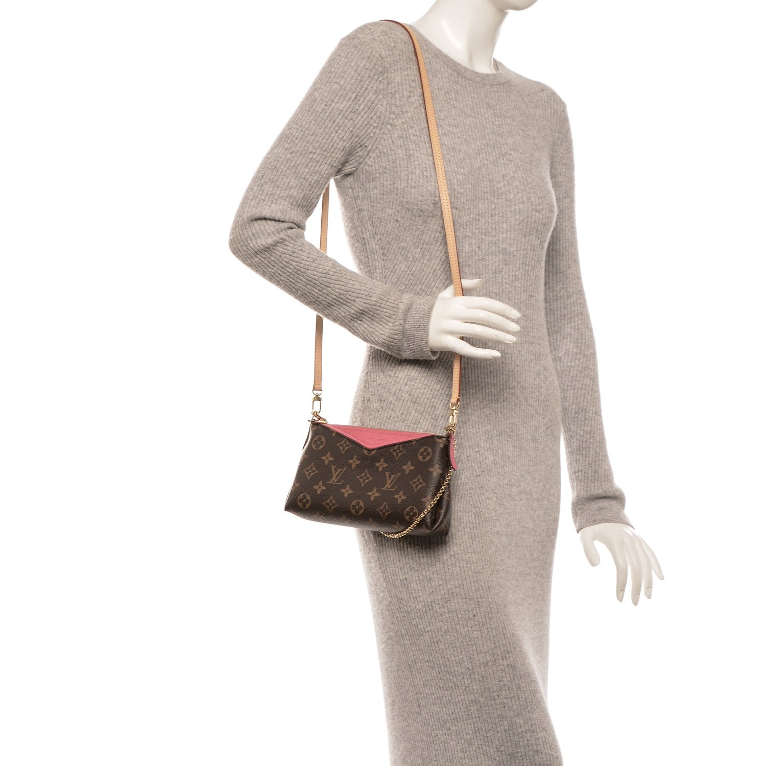 Louis Vuitton Monogram Pallas Clutch Rose Fizzy 2 of 7