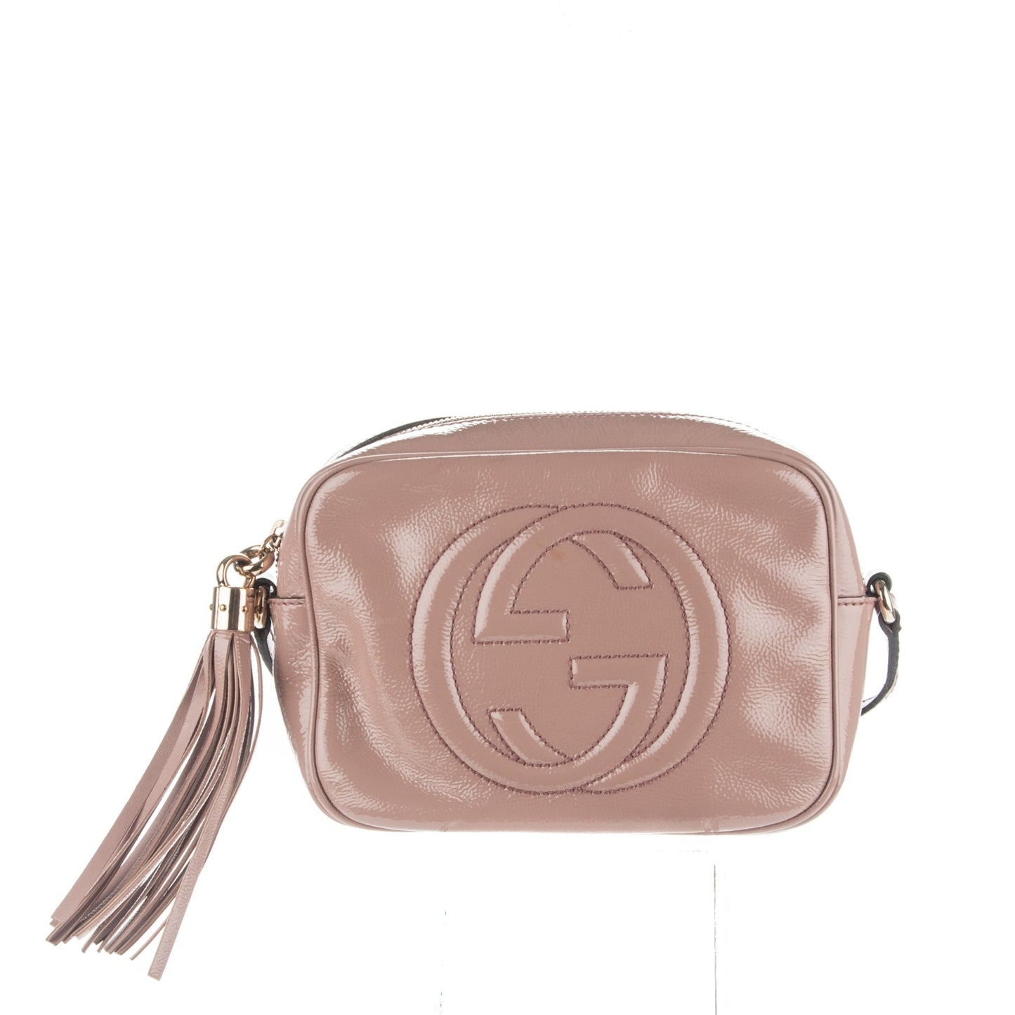 Vernice Naplack Small Soho Disco Bag Dark Cipria