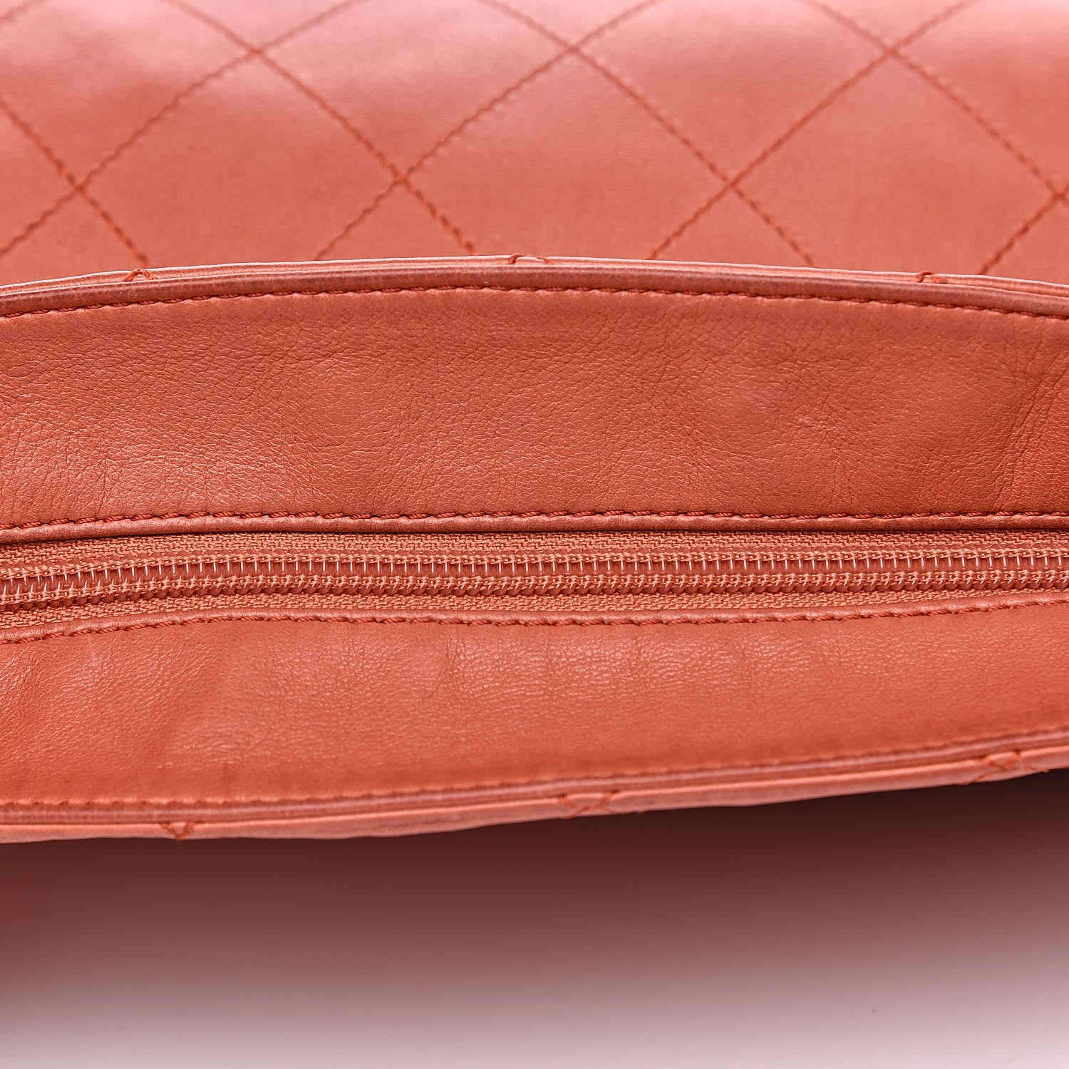 Chanel Lambskin Stitched Medium Ultimate Soft Tote Coral 10 of 19