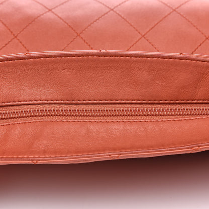 Chanel Lambskin Stitched Medium Ultimate Soft Tote Coral 10 of 19
