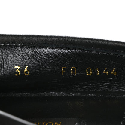 Louis Vuitton Calfskin Zip Oxford Ballerina Flats 36 Black 7 of 8