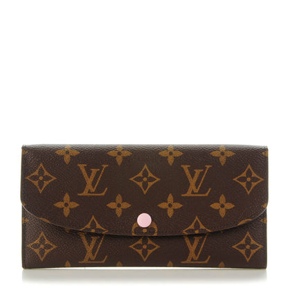Louis Vuitton Monogram Emilie Wallet Rose Ballerine 1 of 7