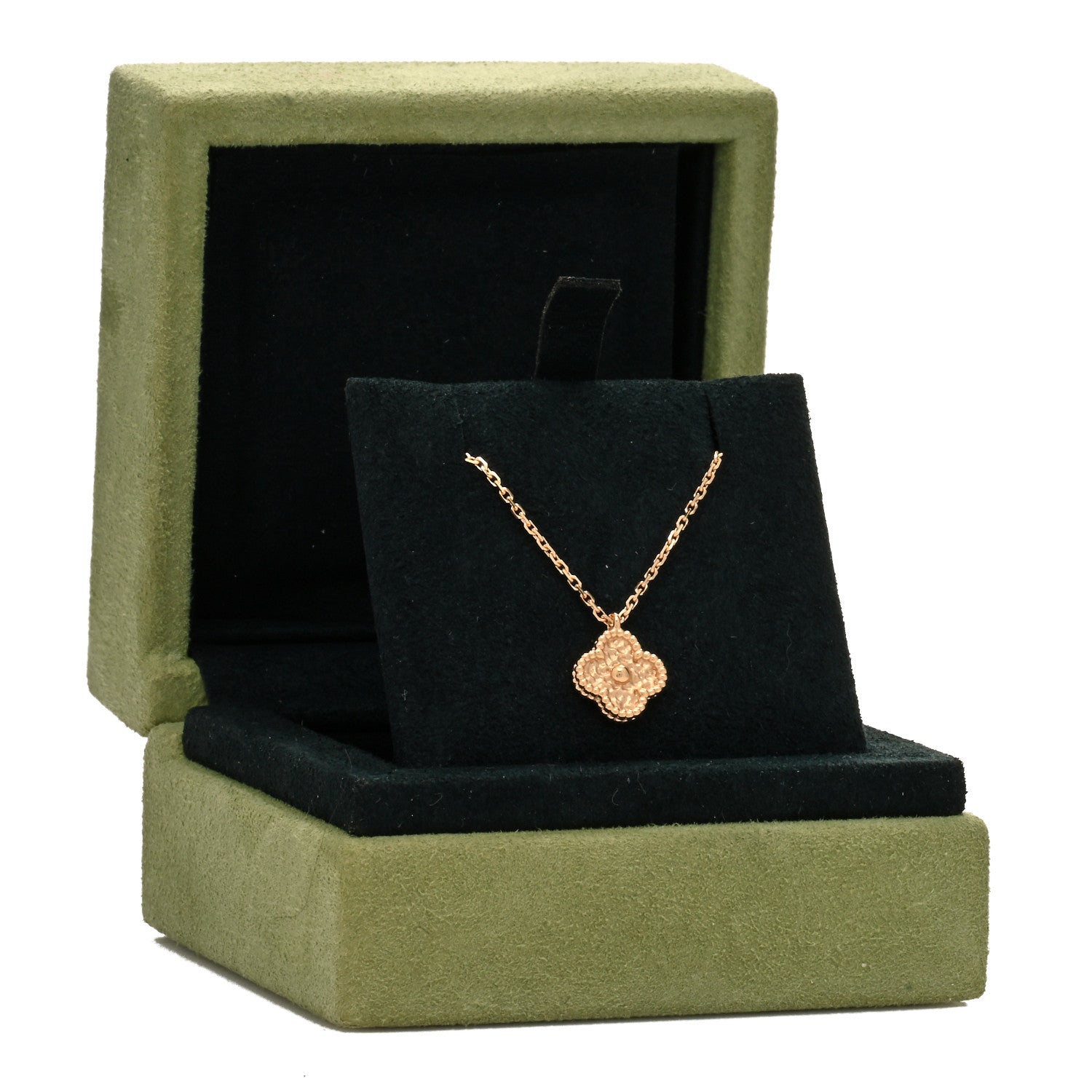 Van Cleef & Arpels 18K Rose Gold Sweet Alhambra Pendant Necklace 4 of 4