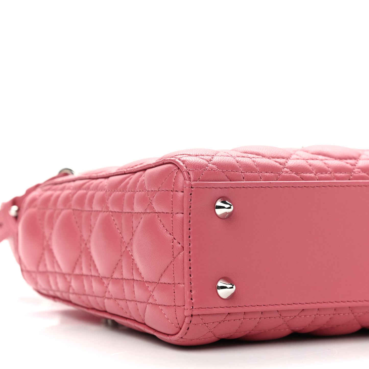 Lambskin Cannage Small My ABCDior Lady Dior Coral