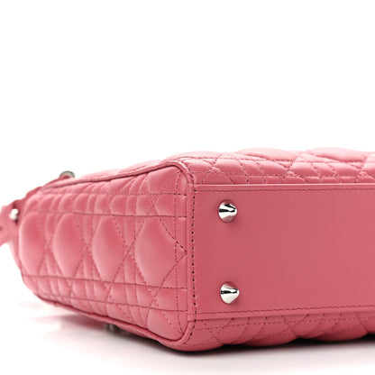 Christian Dior Lambskin Cannage Small My ABCDior Lady Dior Coral 9 of 11