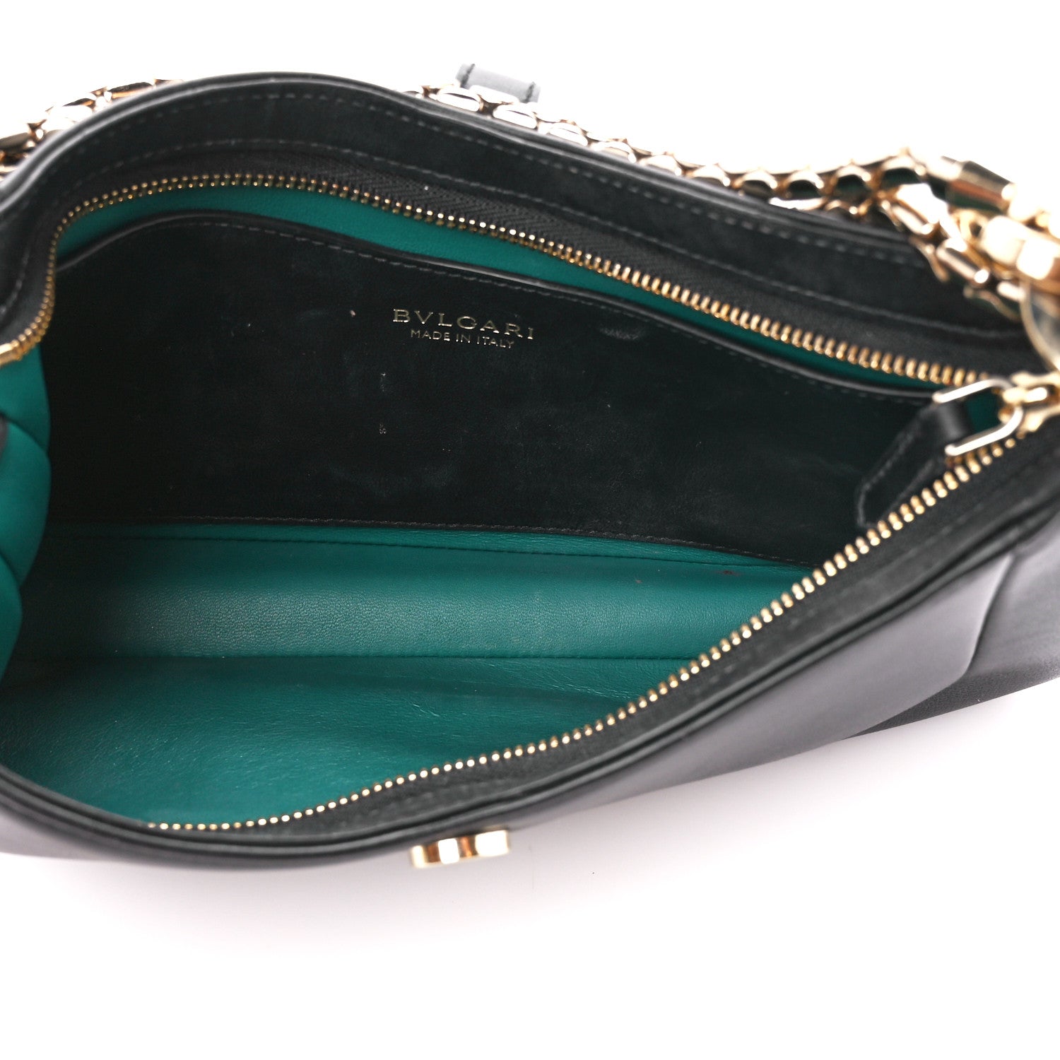 Bulgari Calfskin Serpenti Baia Shoulder Bag Black 5 of 15