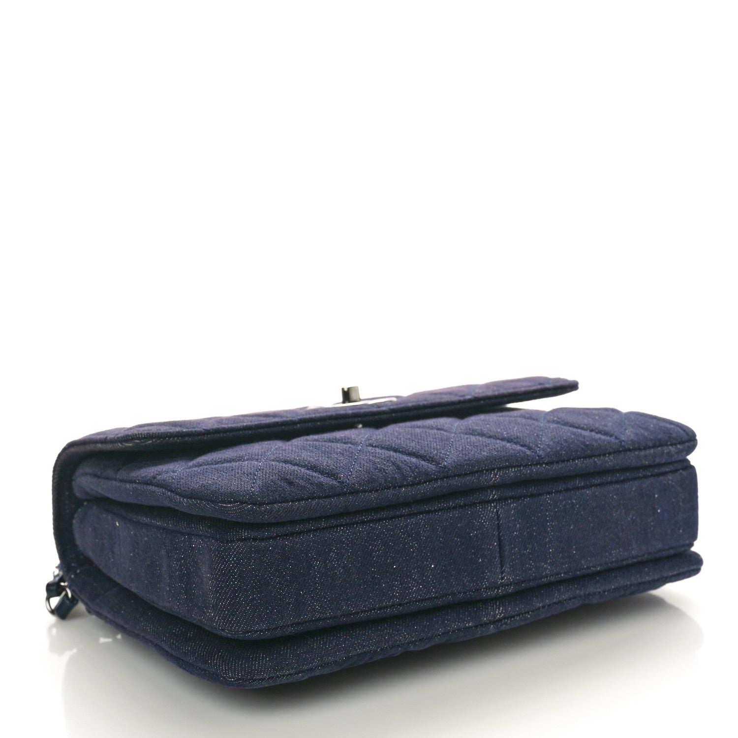 Chanel Denim Quilted Small Trendy CC Flap Dual Handle Bag Blue 4 of 11