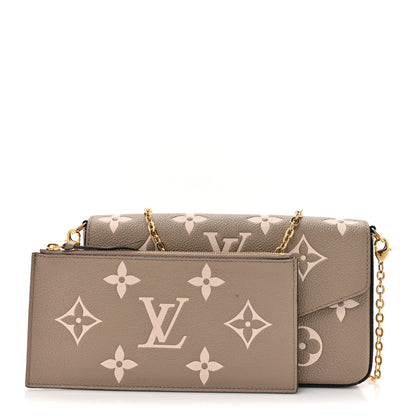 Louis Vuitton Empreinte Monogram Giant Felicie Pochette Tourterelle Creme 3 of 14