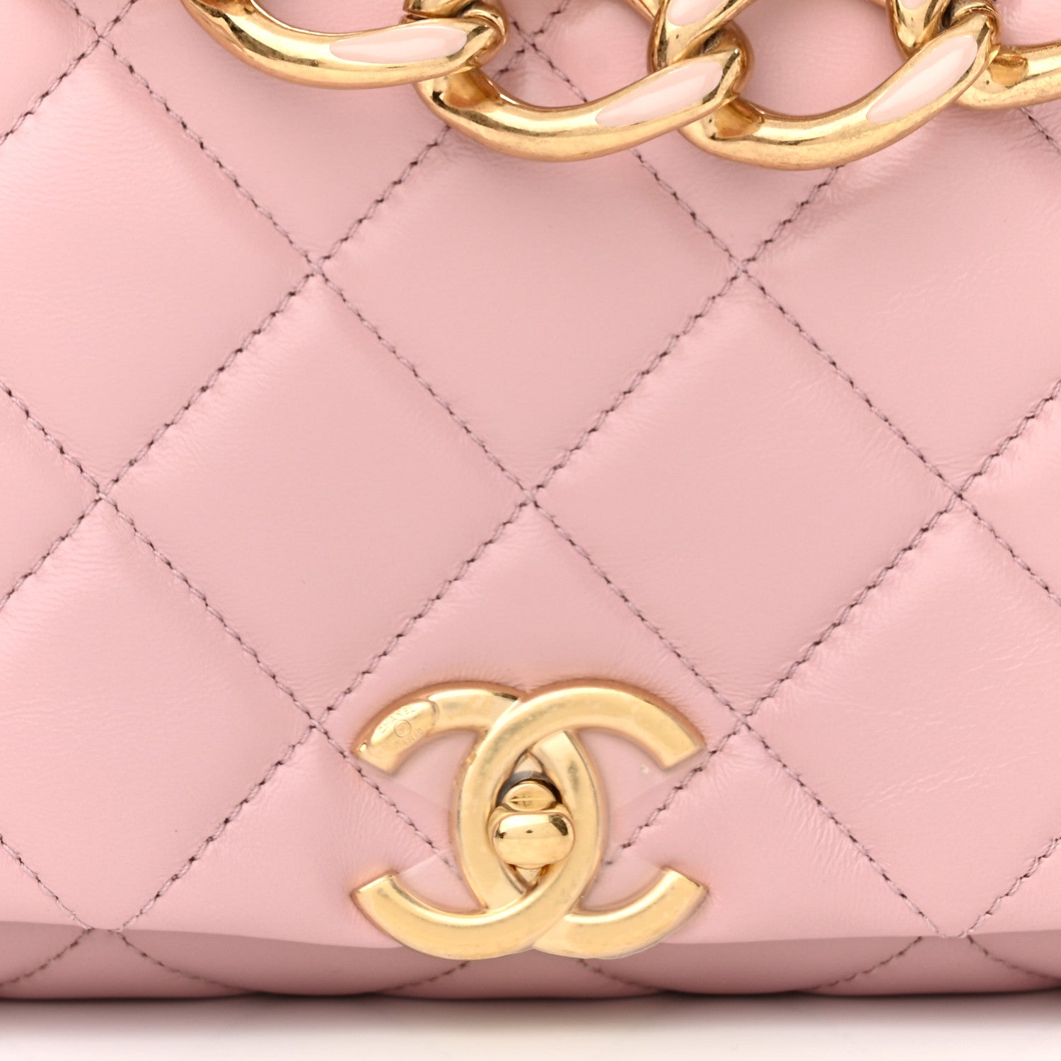 Chanel Lambskin Quilted Medium Color Match Flap Light Pink 8 of 11