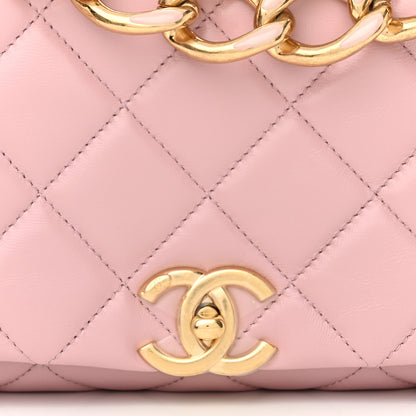 Chanel Lambskin Quilted Medium Color Match Flap Light Pink 8 of 11