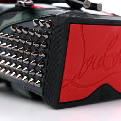 Christian Louboutin Calfskin Spiked Camouflage Mini Explorafunk Keyring Bag Multicolor 7 of 9