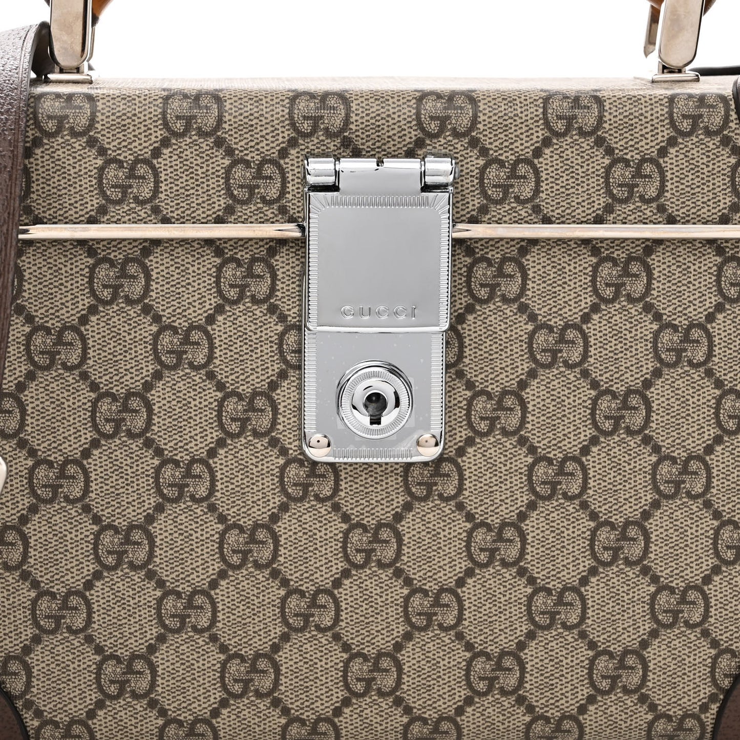 GG Supreme Monogram Globe-Trotter Beauty Case Brown