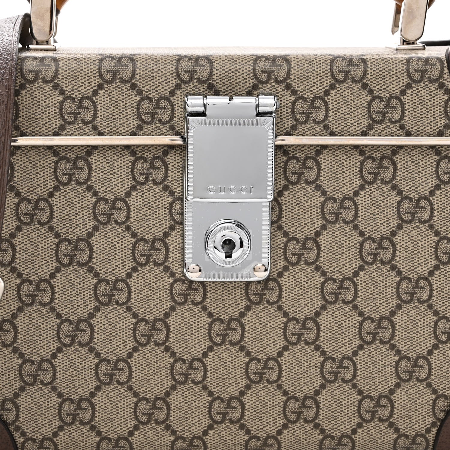 Gucci GG Supreme Monogram Globe-Trotter Beauty Case Brown 9 of 12